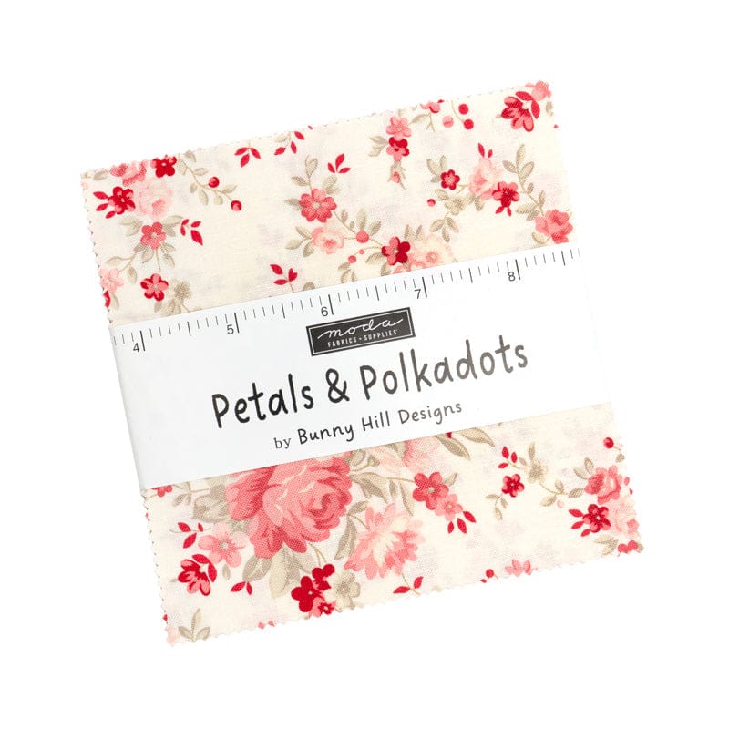 Moda Fabric Pre Cuts Moda Petals And Polka Dots Charm Pack - The Sewing Studio