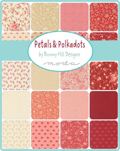 Moda Fabric Pre Cuts Moda Petals And Polka Dots Jelly Roll  - The Sewing Studio