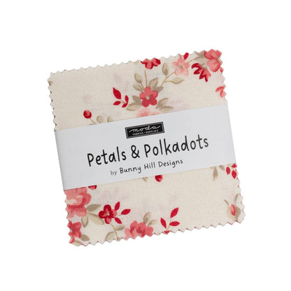 Moda Fabric Pre Cuts Moda Petals And Polka Dots Mini Charm Pack - The Sewing Studio