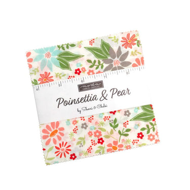 Moda Fabric Pre Cuts Moda Poinsettia and Pear Charm Pack  - The Sewing Studio for sale UK - The Sewing Studio