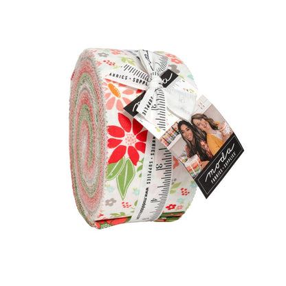 Moda Fabric Pre Cuts Moda Poinsettia and Pear Jelly Rolls  - The Sewing Studio