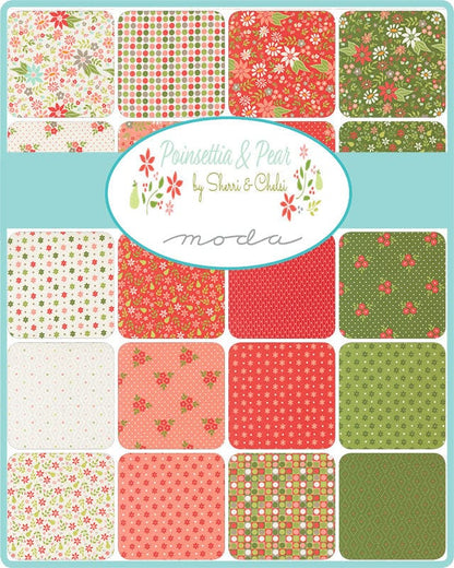 Moda Fabric Pre Cuts Moda Poinsettia and Pear Jelly Rolls  - The Sewing Studio