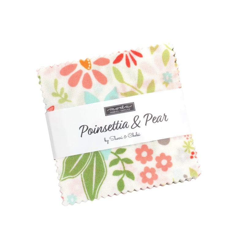 Moda Fabric Pre Cuts Moda Poinsettia and Pear Mini Charm  - The Sewing Studio