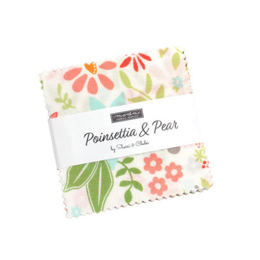 Moda Fabric Pre Cuts Moda Poinsettia and Pear Mini Charm  - The Sewing Studio for sale UK - The Sewing Studio