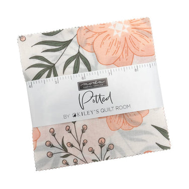 Moda Fabric Pre Cuts Moda Potted Charm Pack  - The Sewing Studio for sale UK - The Sewing Studio