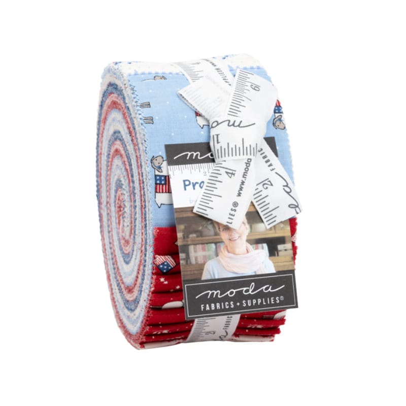 Multi-coloured Novelty Moda Fabric Pre Cuts Moda Prairie Days Jelly Roll - The Sewing Studio