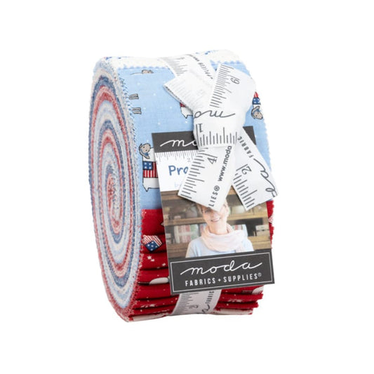 Multi-coloured Novelty Moda Fabric Pre Cuts Moda Prairie Days Jelly Roll - The Sewing Studio