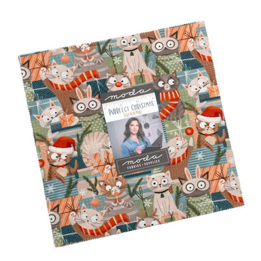 Moda Fabric Pre Cuts Moda Purrfect Christmas Layer Cake 39040LC  - The Sewing Studio for sale UK - The Sewing Studio