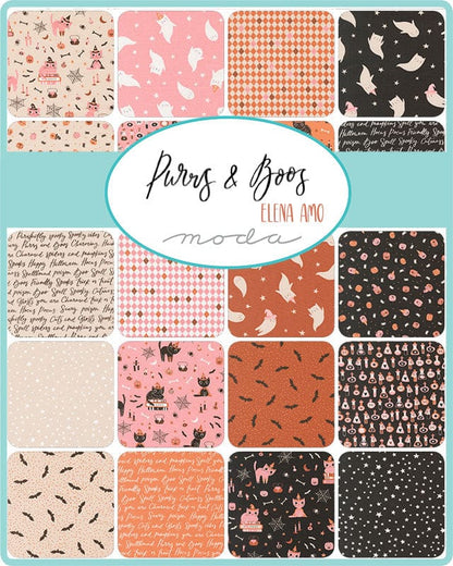 Moda Fabric Pre Cuts Moda Purrs and Boos Jelly Rolls  - The Sewing Studio