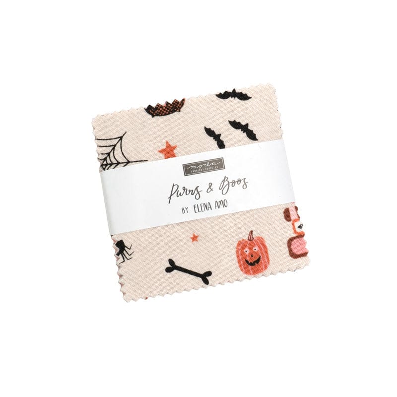 Moda Fabric Pre Cuts Moda Purrs and Boos Mini Charm  - The Sewing Studio