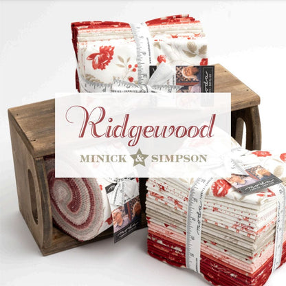 Multi-coloured Floral Moda Fabric Pre Cuts Moda Ridgewood Jelly Roll 14970JR - The Sewing Studio