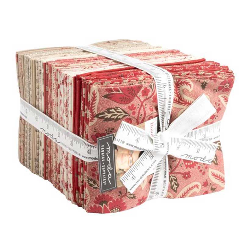 Moda Fabric Pre Cuts Moda Rouenneries Trois Fat Quarter Pack 38 Piece 13960AB  - The Sewing Studio