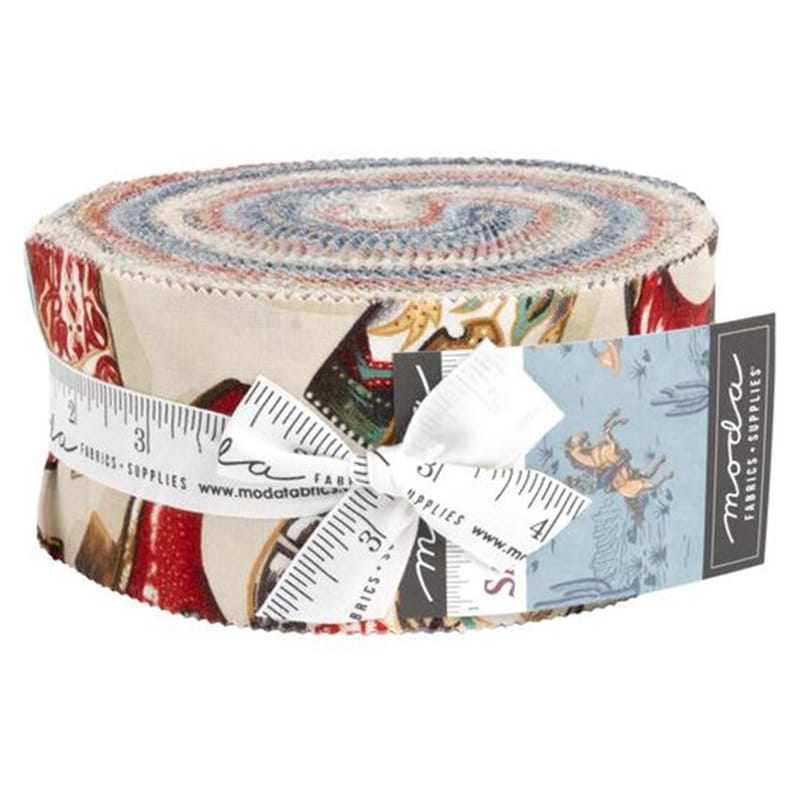 Moda Fabric Pre Cuts Moda Saddle Ranch Jelly Roll - The Sewing Studio