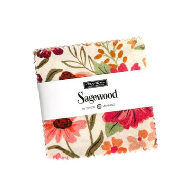 Moda Fabric Pre Cuts Moda Sagewood Mini Charm Pack 11950MC  - The Sewing Studio for sale UK - The Sewing Studio
