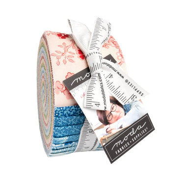 Moda Fabric Pre Cuts Moda Sallys Stitches Jelly Roll  - The Sewing Studio for sale UK - The Sewing Studio