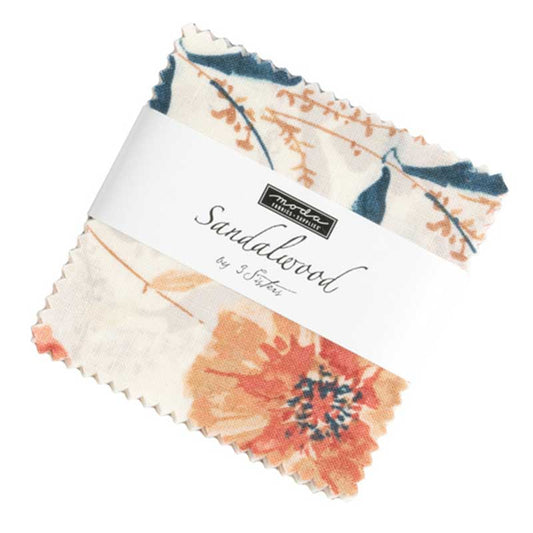 Multi-coloured Floral Moda Fabric Pre Cuts Moda Sandalwood Mini Charm 44380MC - The Sewing Studio