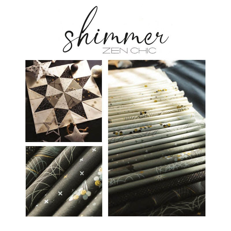 Multi-coloured Country, Geometric Moda Fabric Pre Cuts Moda Shimmer Fat Quarter Bundle 33 Piece 1840AB - The Sewing Studio