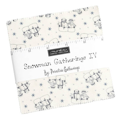 Moda Fabric Pre Cuts Moda Snowman Gatherings IV Charm Pack 49250PP  - The Sewing Studio