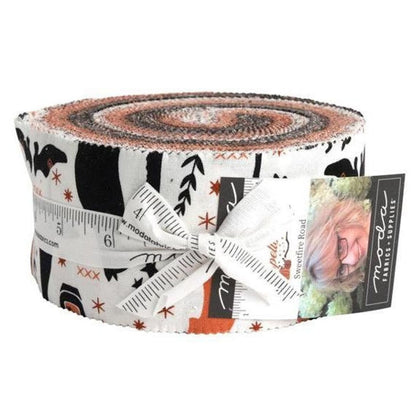 Multi-coloured Halloween Moda Fabric Pre Cuts Moda Spellbound Jelly Roll 43140JR - The Sewing Studio