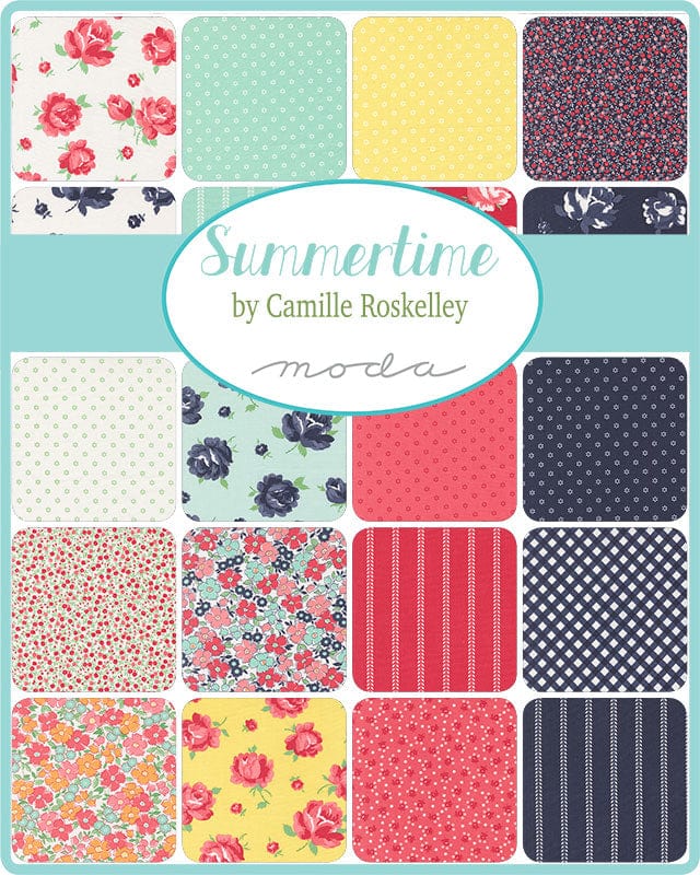 Moda Fabric Pre Cuts Moda Summertime Jelly Roll 55320JR  - The Sewing Studio
