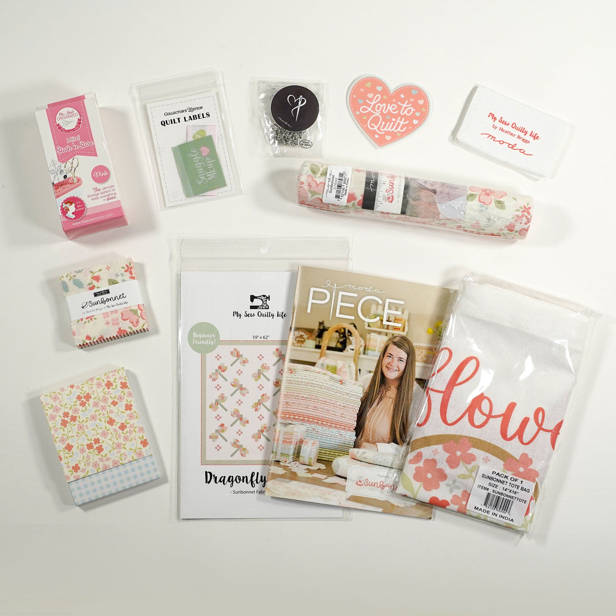 Moda Project Box Moda Sunbonnet Collectors Box Quilt Kit | Premium Moda Quilt Set