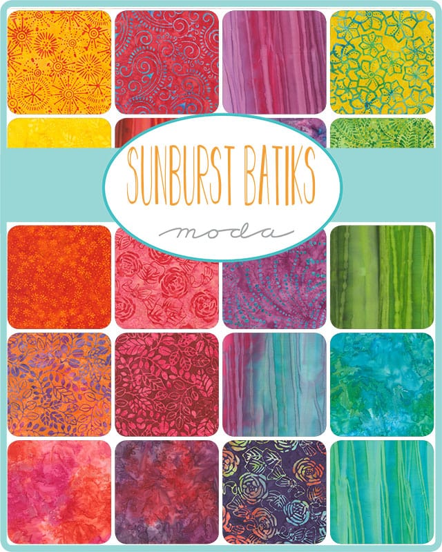 Moda Fabric Pre Cuts Moda Sunburst Batiks Layer Cake  - The Sewing Studio