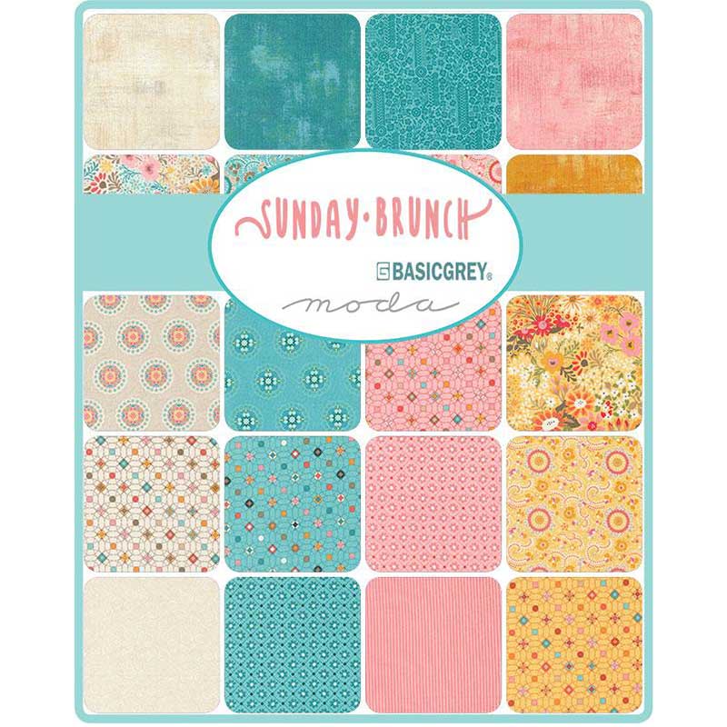 Moda Fabric Pre Cuts Moda Sunday Brunch Honey Bun 30750HB  - The Sewing Studio