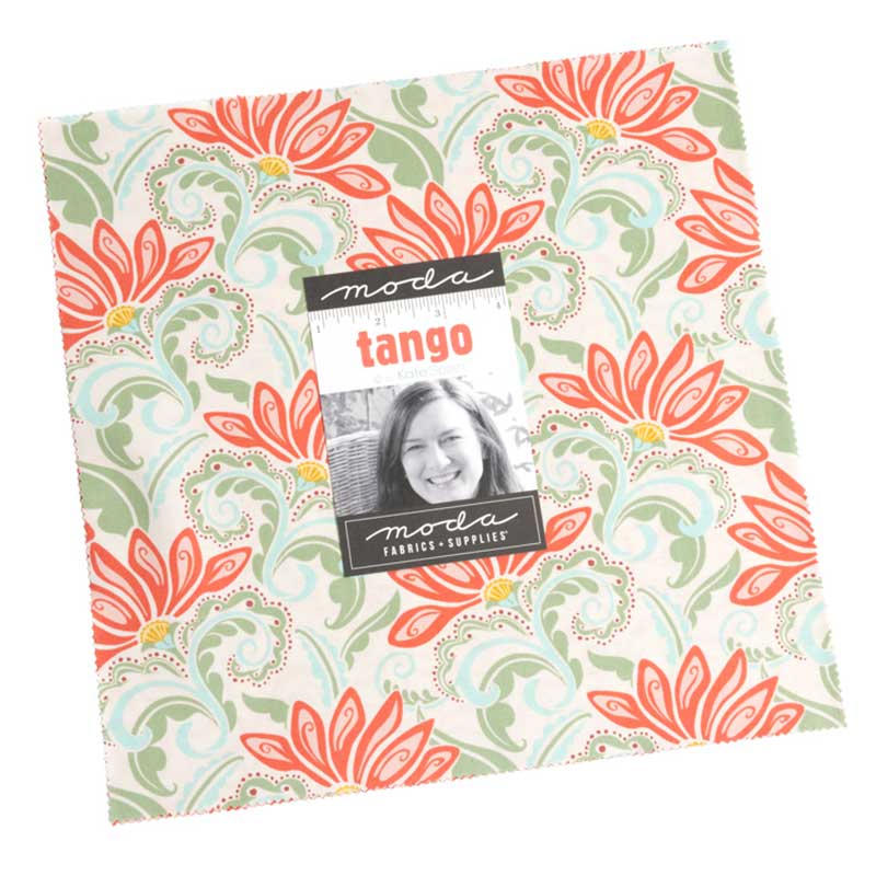 Multi-coloured Floral, Foliage Moda Fabric Pre Cuts Moda Tango Layer Cake 27330LC - The Sewing Studio