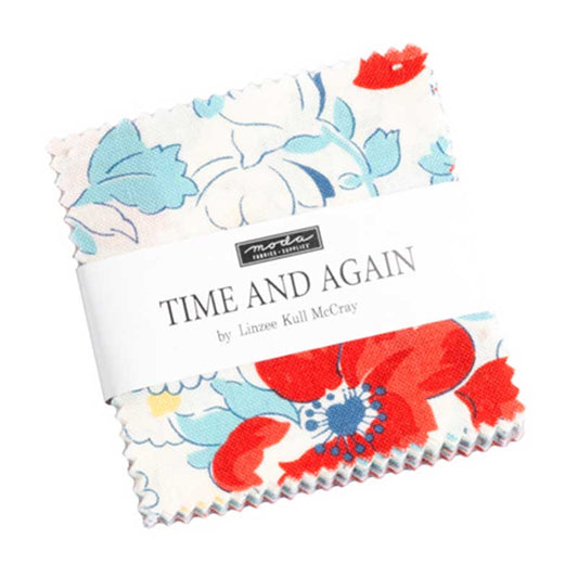 Multi-coloured Floral, Foliage Moda Fabric Pre Cuts Moda Time And Again Mini Charm 23360MC - The Sewing Studio