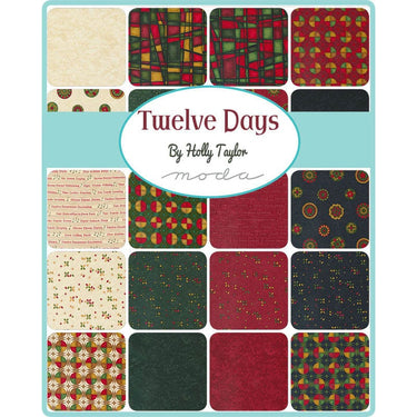 Moda Fabric Pre Cuts Moda Twelve Days Mini Charm 6950MC  - The Sewing Studio for sale UK - The Sewing Studio