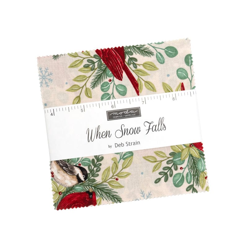 Moda Fabric Pre Cuts Moda When Snow Falls Charm Pack  - The Sewing Studio