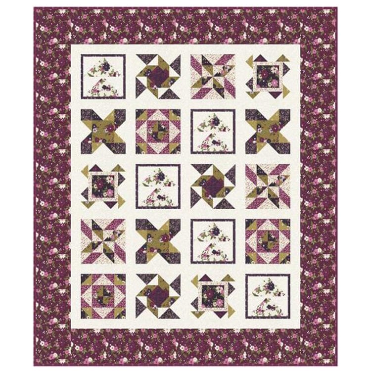 Moda Fabric Pre Cuts Moda Wild Meadow Quilt Kit KIT43130  - The Sewing Studio