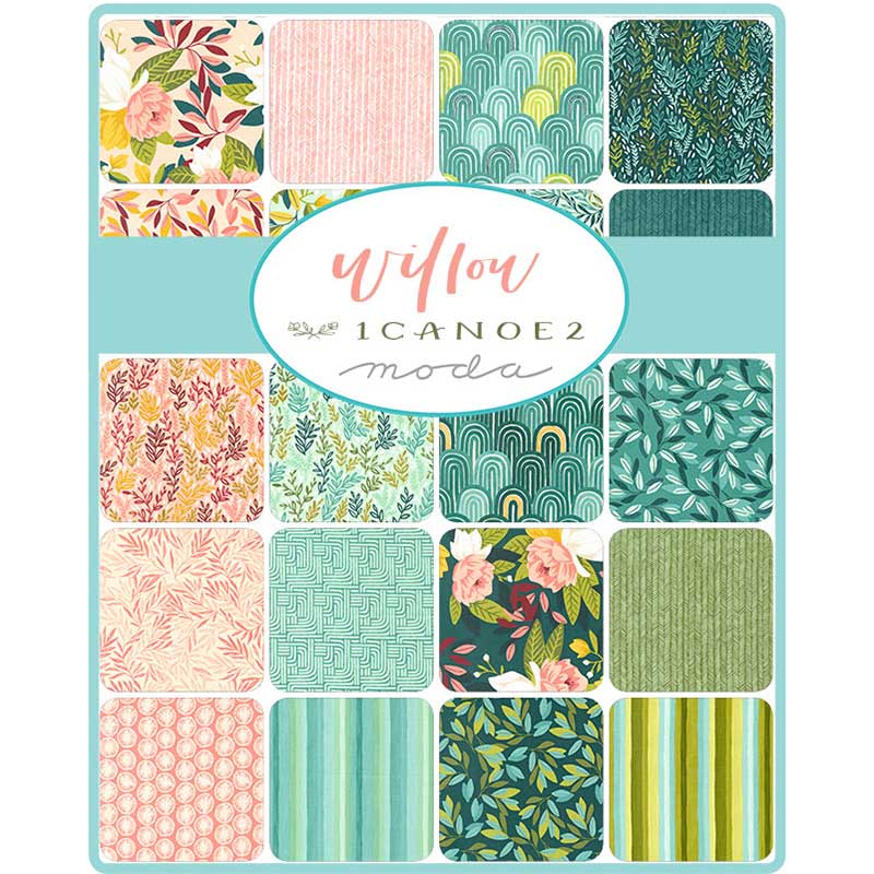 Multi-coloured Floral Moda Fabric Pre Cuts Moda Willow Layer Cake 36060LC - The Sewing Studio