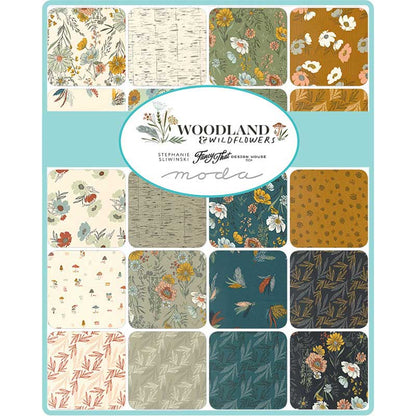 Moda Fabric Pre Cuts Moda Woodland Wildflowers Mini Charm 45580MC  - The Sewing Studio
