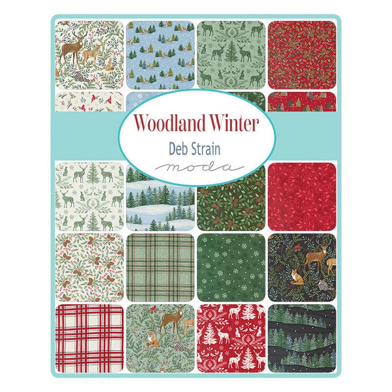 Moda Fabric Pre Cuts Moda Woodland Winter Fat Quarter Pack 32 Piece 56090AB  - The Sewing Studio