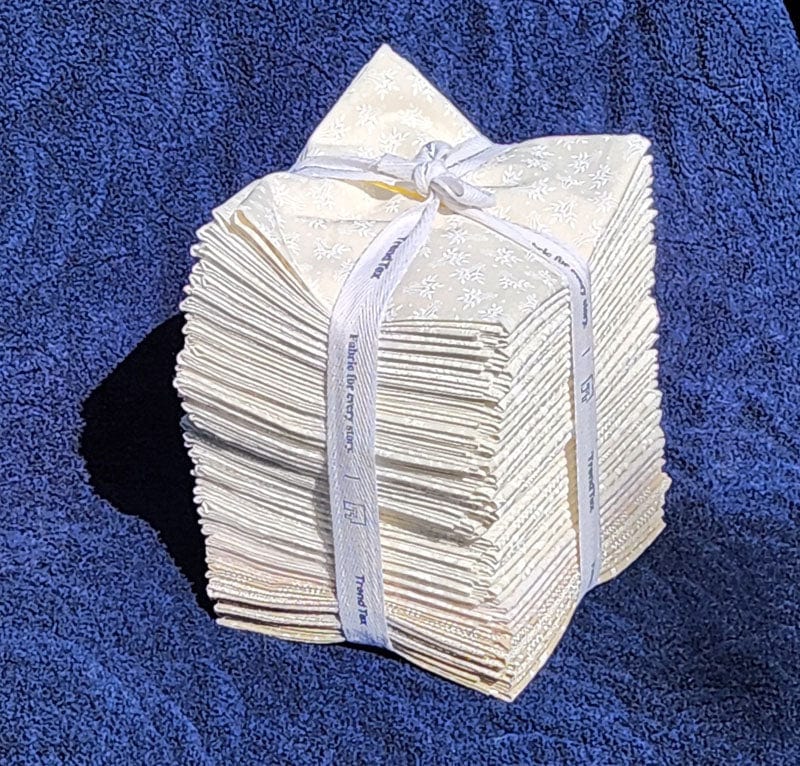 Moda Fabric Pre Cuts TrendTex Muslin Prints Maple Fat Quarters Cream 40 Pieces  - The Sewing Studio
