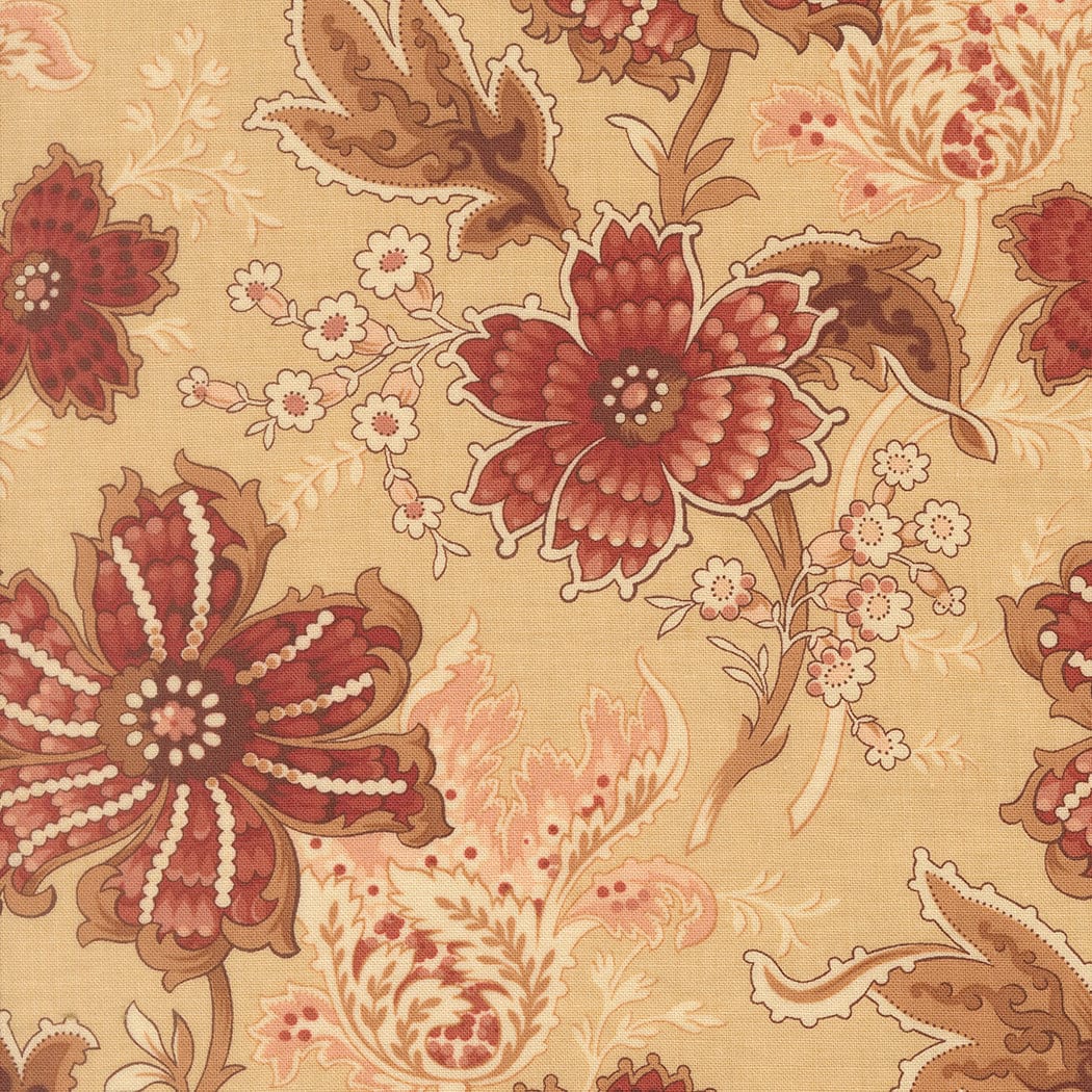 Multi-coloured Floral Moda Fabric Moda Le Jardin Rouge - The Sewing Studio