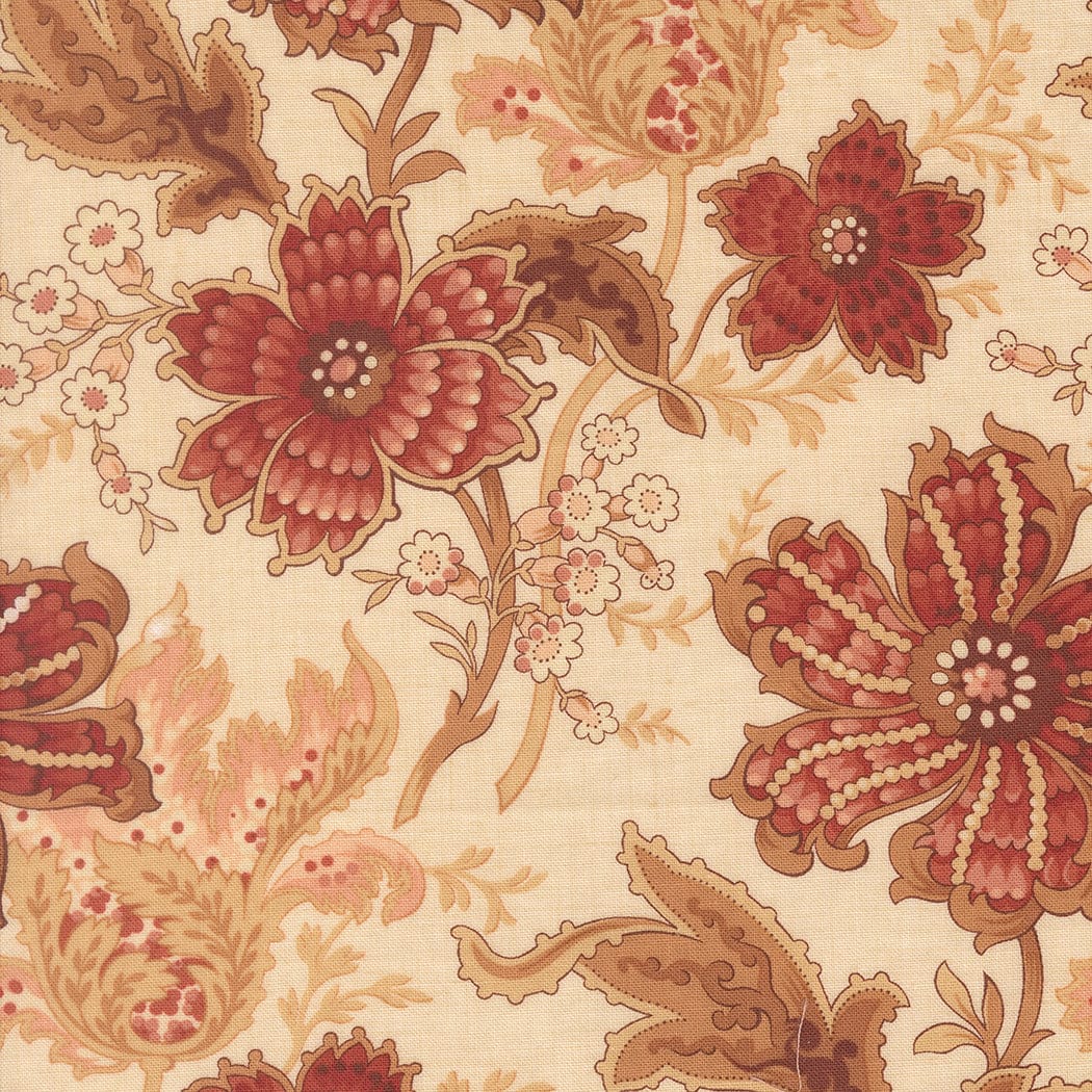 Multi-coloured Floral Moda Fabric Moda Le Jardin Rouge - The Sewing Studio