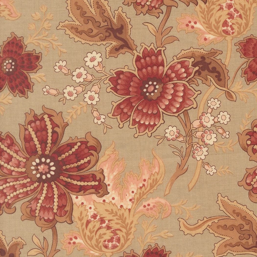Multi-coloured Floral Moda Fabric Moda Le Jardin Rouge - The Sewing Studio