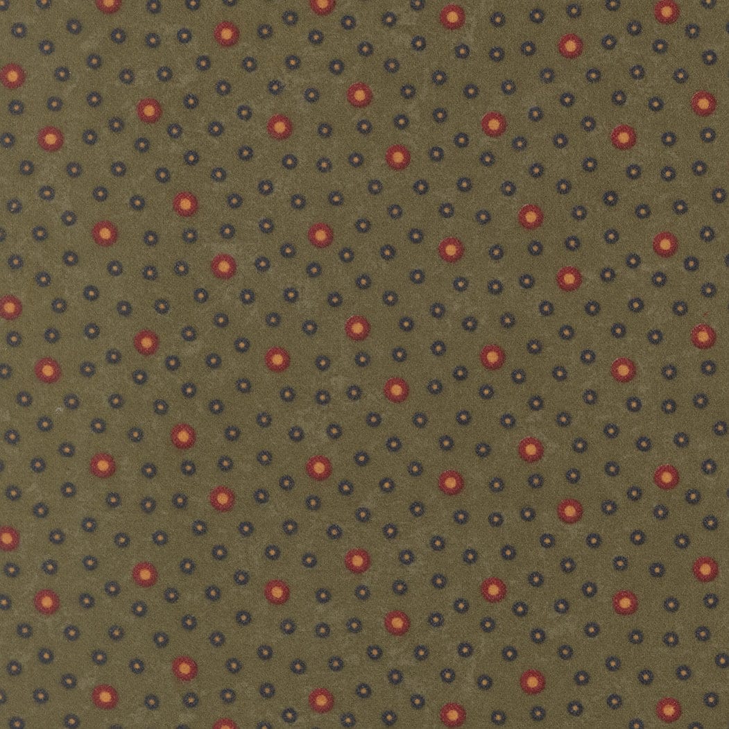 Multi-coloured Spots and Dots Moda Fabric Moda Flannel Season - The Sewing Studio