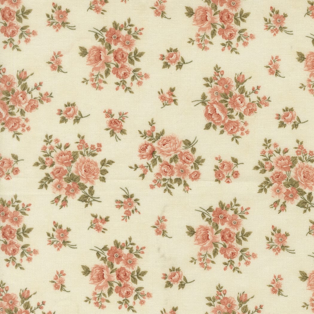 Multi-coloured Floral Moda Fabric Moda Dearly Beloved in Rose Bouquet Florals Lace - The Sewing Studio