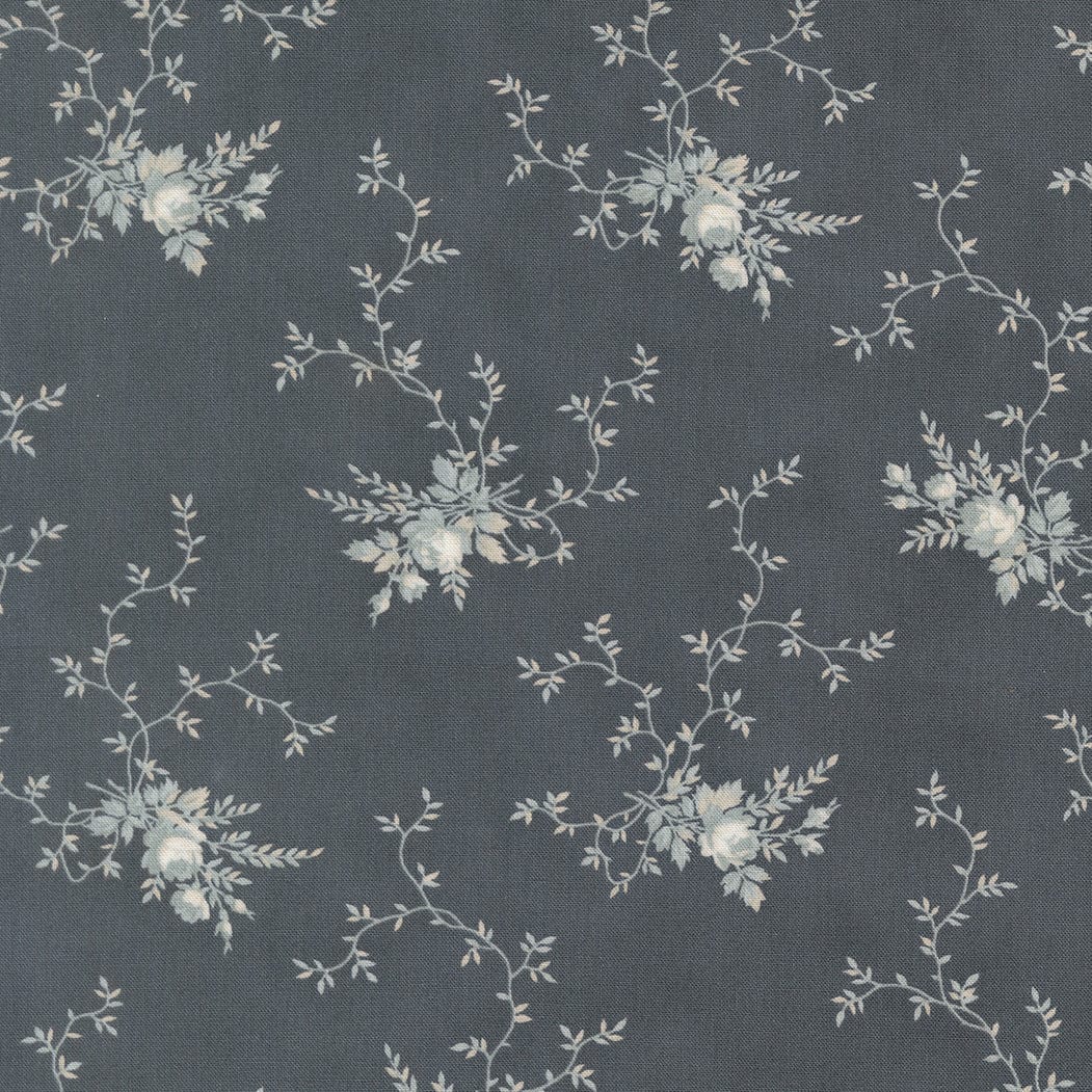 Blue Floral Moda Fabric Moda Breathtaking Blues - The Sewing Studio