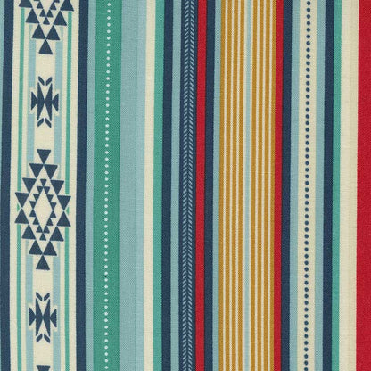 Multi-coloured Stripes Moda Fabric Moda Saddle Ranch Fabric in Saddle Blanket 33792-11 - The Sewing Studio