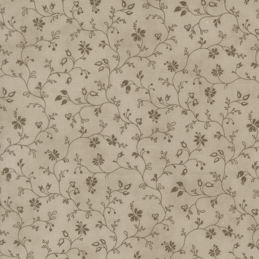 Grey Floral Moda Fabric Moda Dearly Beloved in Small Floral Vine Whisper - The Sewing Studio
