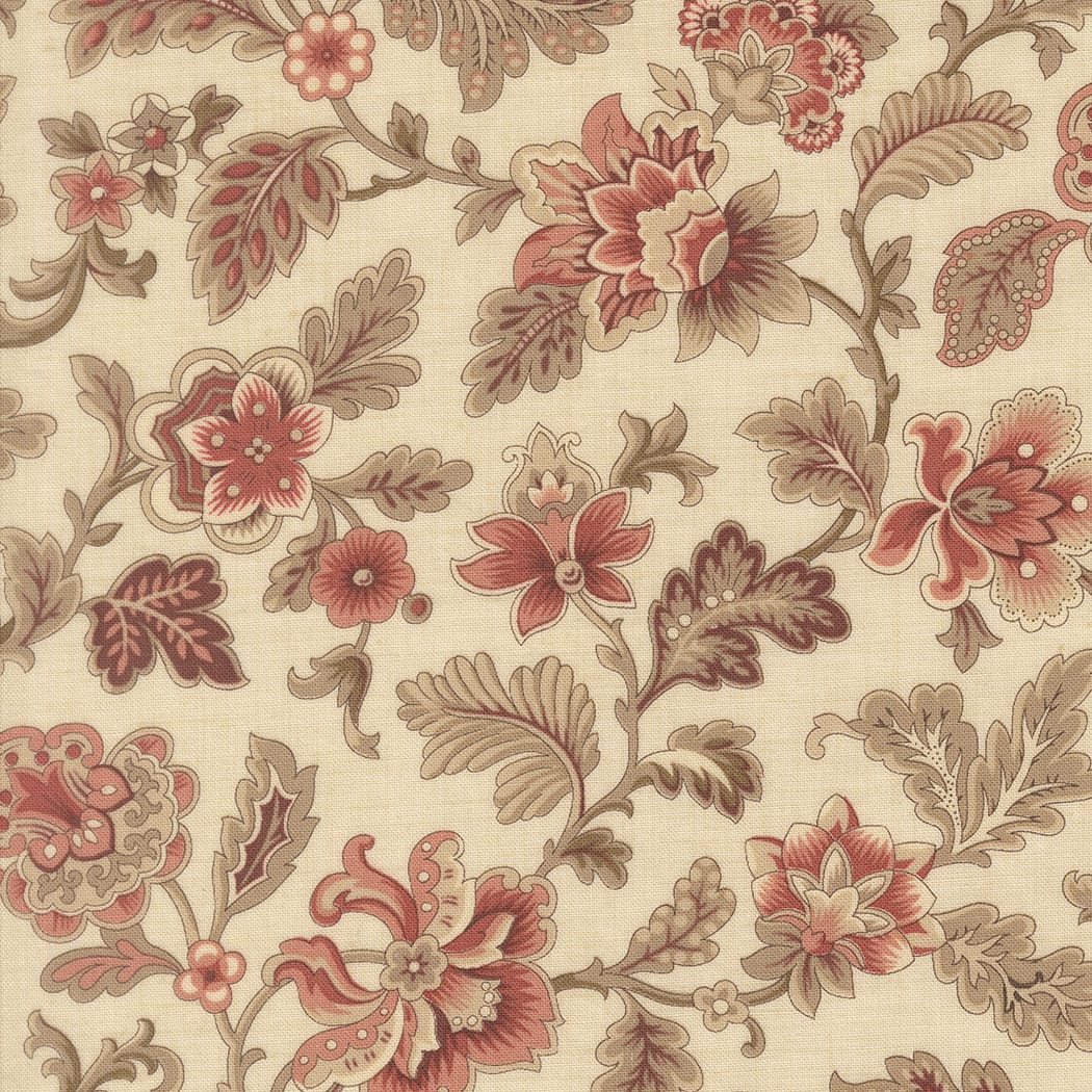 Multi-coloured Floral Moda Fabric Moda Le Jardin Rouge - The Sewing Studio