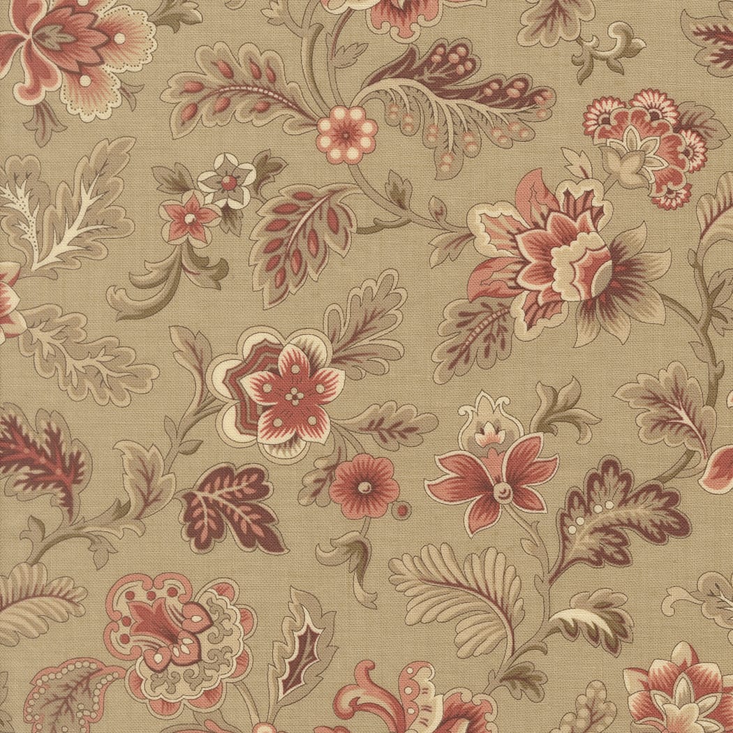 Multi-coloured Floral Moda Fabric Moda Le Jardin Rouge - The Sewing Studio