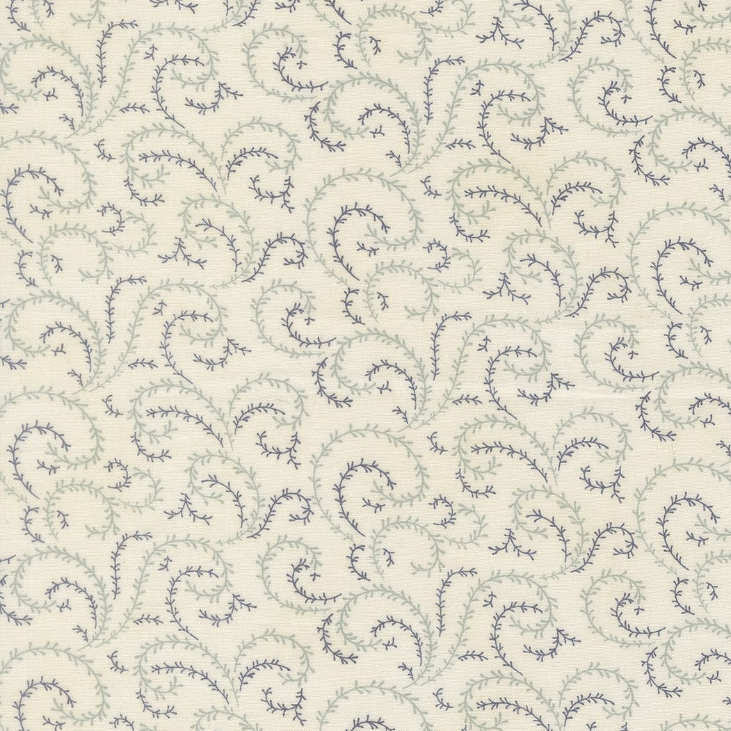 Creams and Naturals Floral Moda Fabric Moda Breathtaking Blues - The Sewing Studio