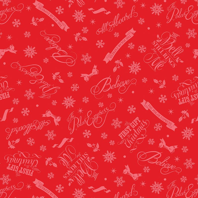 Multi-coloured Christmas Moda Fabric The Polar Express - The Sewing Studio