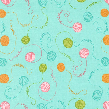 Green Dogs and Cats Moda Fabric Moda Here Kitty Kitty - The Sewing Studio