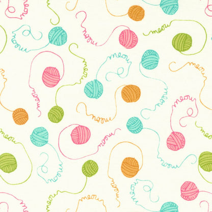 Multi-coloured Dogs and Cats Moda Fabric Moda Here Kitty Kitty - The Sewing Studio